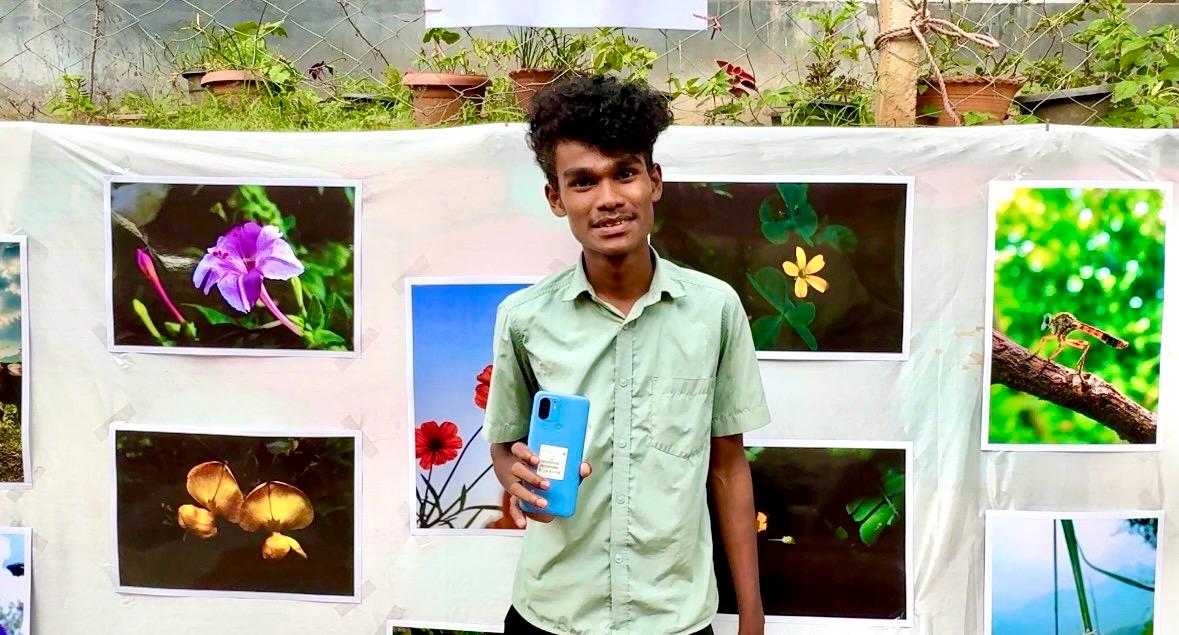 Gokul with his Mobile camera