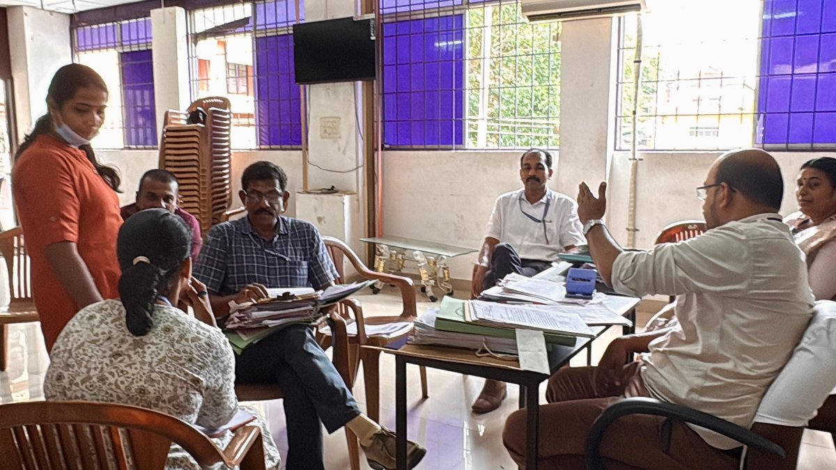 Vijilence checking in sports council office at palakkad